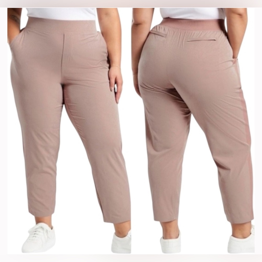 Athleta Brooklyn Textured Ankle Pant Size: 24 Dusty Pink NWOT Cropped Ankle Pant